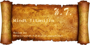 Windt Titanilla névjegykártya